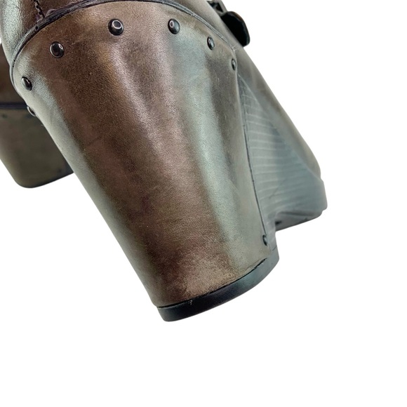 Dansko Fanny Wedge Mary Jane Wedge Heels in Brown Leather - Picture 6 of 8